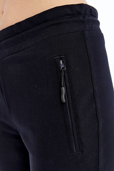 AXXEL Pantaloni de sport pentru femei, albastru bleumarin, cu fermoar, cu buzunar-p2144ta