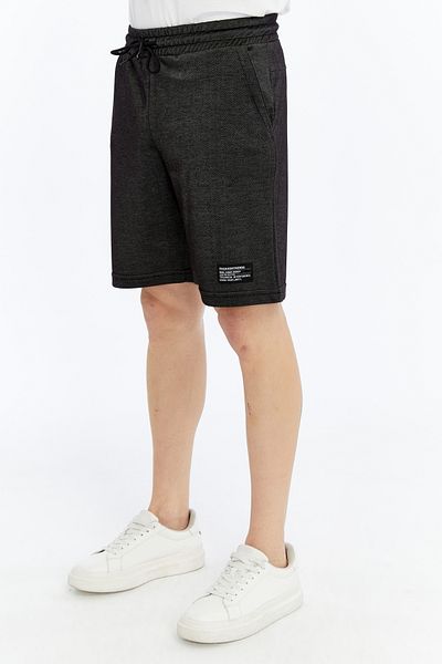 AXXEL Men's Gray Pique Fabric Shorts-S2186