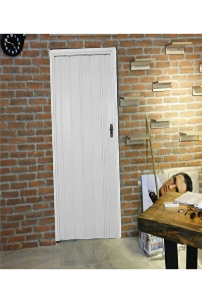 ERİKMANN Akordiyon Kapı Beyaz Katlanır Tek Açılım 132 X 252 Cm