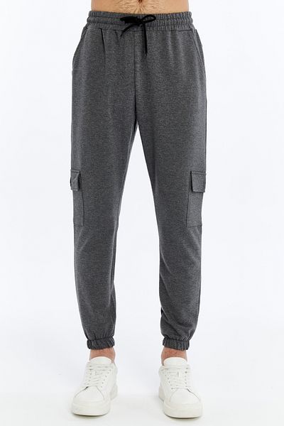 AXXEL Men's Gray Covered Pocket Jogger Sweatpants-P2142