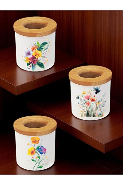 lili hediyelik Suport stilou de birou din lemn din ceramică cu imprimeu flora...