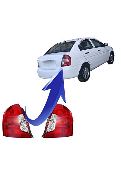 CRN Hyundai Accent Era Sağ Sol Arka Stop Lambası Takımı 2006--2012