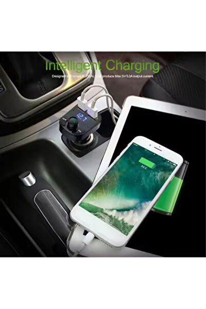 yumax Bluetooth Fm Transmitter Araç Kiti X8 | 15w Hızlı Şarj, Oto Çakmaklık, Usb Mp3 Çalar, Müzik Ve Radyo