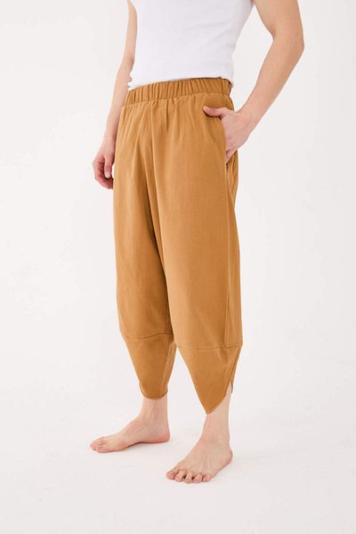 RELAXL 100% βαμβακερό ύφασμα Sile ύφασμα Camel Unisex Shalwar Yoga Διαλογισμός