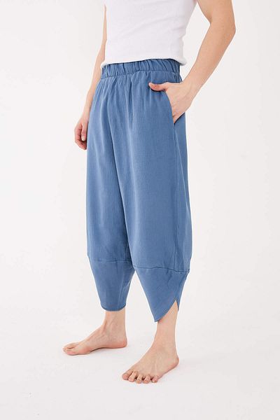 RELAXL 100% Cotton Lightweight Fabric Sile Cloth Indigo Blue Modern Baggy Yoga Meditation Apparel