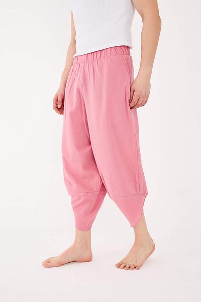 RELAXL 100% βαμβακερό ελαφρύ ύφασμα Sile ύφασμα Dusty Rose Μοντέρνα φαρδιά ρούχα διαλογισμού γιόγκα