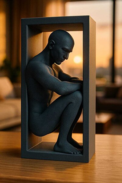 Home Voltrex Design Düşünen Erkek Heykeli Modern Sanat Dekoru 3d Baskı VOLTRE...