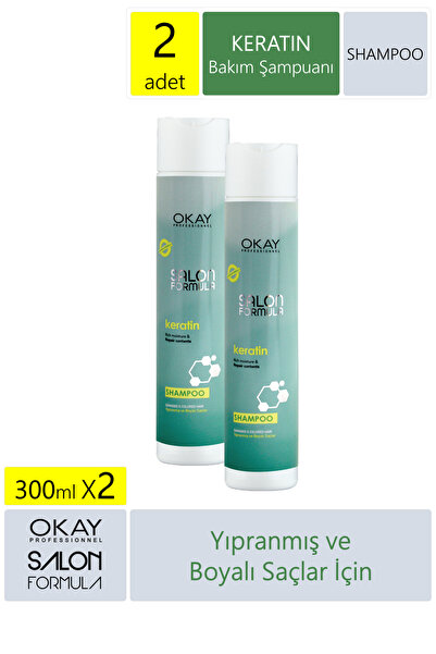 OKAYPROFESSIONNEL SALON FORMULA 2'Lİ SET KERATIN Şampuan (300ml+300ml) OKAY PROFESSIONNEL