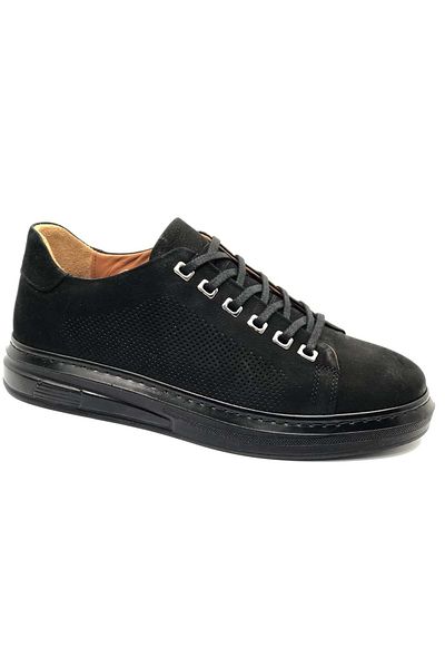 Kocamanlar Ayakkabı Dropland 8950 Leather Men's Casual Shoes Black-Nubuk
