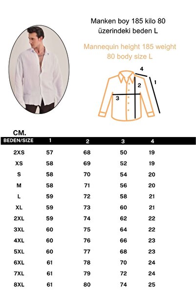 RELAXL 4 Mevsim %100 Pamuk Oversize Müslin Ekru Erkek Gömlek