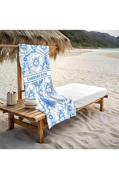 Doruklar Home Collection Πετσέτα θάλασσας με μοντέρνα σχέδια ψηφιακής εκτύπωσης 80x160 cm Lux34