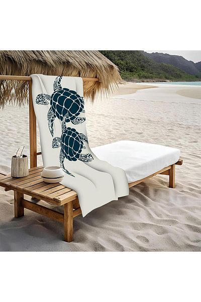 Doruklar Home Collection Πετσέτα θαλάσσης παραλίας με μοντέρνο σχέδιο 80x160 CM