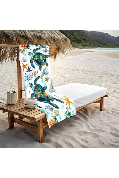 Doruklar Home Collection Πετσέτα θαλάσσης με μοντέρνο σχέδιο Peshtemal 80x160 CM OPT23