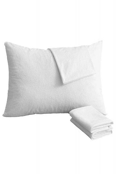 mycey 2 Pieces Baby Pillow - 35X45 cm Cotton, Liquid Proof Zippered
