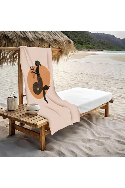 Doruklar Home Collection Πετσέτα θαλάσσης παραλίας με σχέδια Capricorn 80x160 CM - AST21