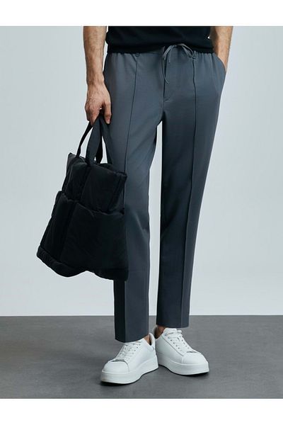 Lufian 111190337 Simon Smart Men's Chino Trousers Slim Fit Men's Trousers Anthracite