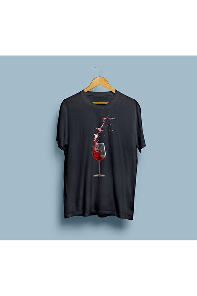 Generic Brand Oversize Wine Glass Design Unisex T-Shirt