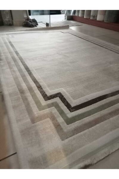 İpek Halı 4m2 Ölçüsünde Kahve-yeşil Renkli Klasık Salon Halısı