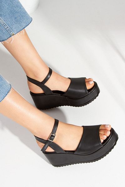 derithy Ferzolaio Wedge Tbn Comfort Poly Sandals καλοκαιρινά παπούτσια-μαύρο-tnr0300