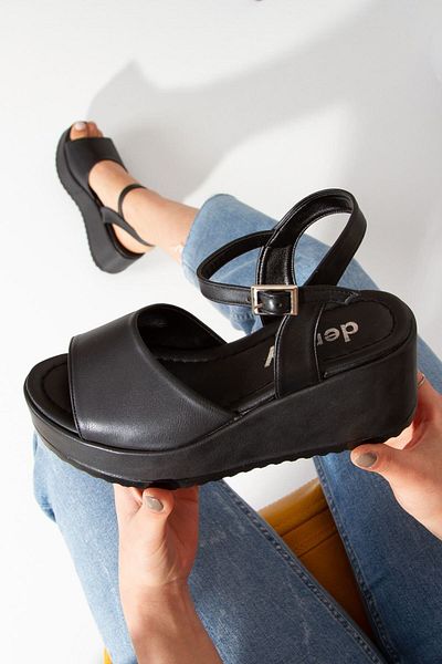 derithy Ferzolaio Wedge Tbn Comfort Poly Sandals καλοκαιρινά παπούτσια-μαύρο-tnr0300