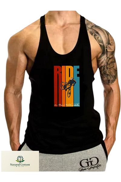 MUTLUGYM Fitness Gym Tank Top Athlete Slim Strap (Ride)