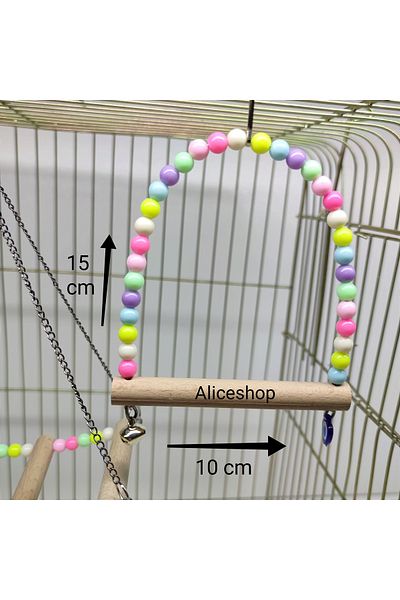 Alice 3-Piece Bird Toy Set Cage Accessories