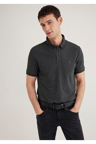 Mavi Anthrazitfarbenes Polo-T-Shirt Slim Fit / Slim Fit 063247 -28392