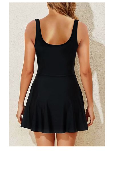 segiza Lycra United Shorts Zipper Chest Pad Strap Dress Swimsuit