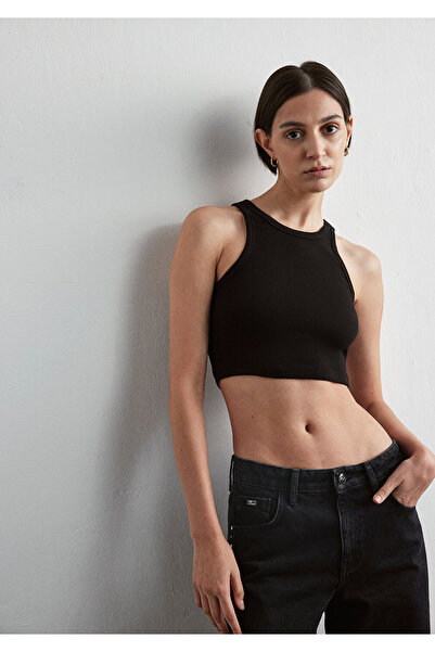 Mavi Sada 2 kusů Basic Crew Neck Black and White Tričko Crop / Short Cut 1612296 -900