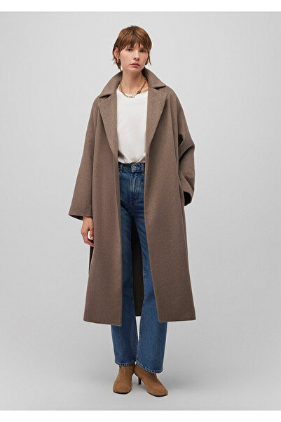 Mavi Yün Karışımlı Kahverengi Kaban Regular Fit / Normal Kesim 1110473-70375