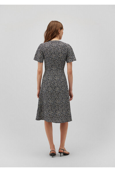 Mavi Baskılı Midi Elbise 1310584-88101