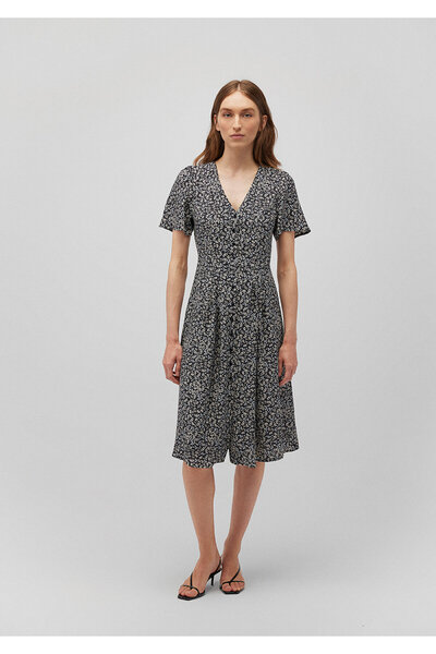 Mavi Baskılı Midi Elbise 1310584-88101