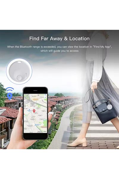 Choice White Mini Smart Tag Item Locator Bluetooth Luggage Tracker.works With Apple Find My (IOS ONLY)