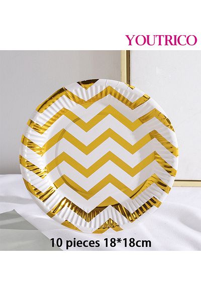Youtrico Disposable Tableware 10pieces-18*18cm Ideal For Wedding Plating/birthday Party Table Decoration