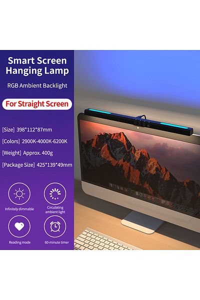 Choice For Straight Screen Led Desk Lamp Usb Hanging Light Rgb Monitor Bar Gaming Room Decoration
