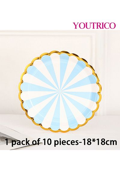 Youtrico Disposable Tableware 10pieces-18*18cm Ideal For Wedding Plating/birthday Party Table Decoration