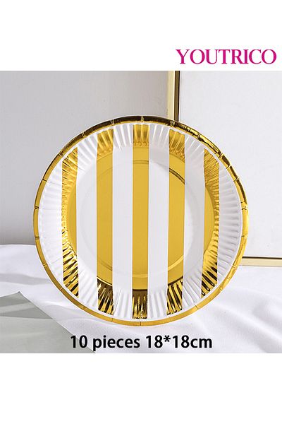 Youtrico Disposable Tableware Ideal 10pieces-18*18cm For Wedding Plating/birthday Party Table Decoration