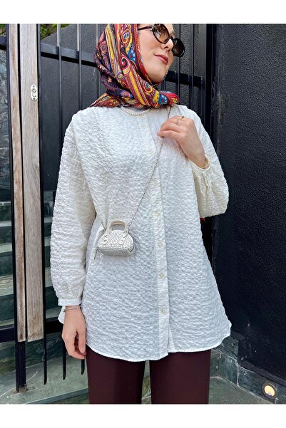 EBROU Geantă de mână și de umăr Miel Mini Stone Cross pentru femei