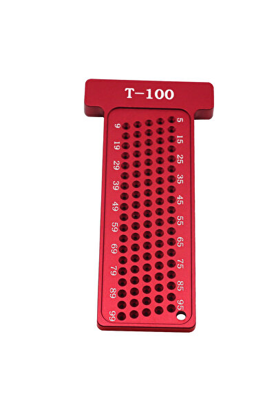 Choice مسطرة جيب من سبائك الألومنيوم لنقش الثقوب، مقاس 100 مم، بوصة مترية، لأ...