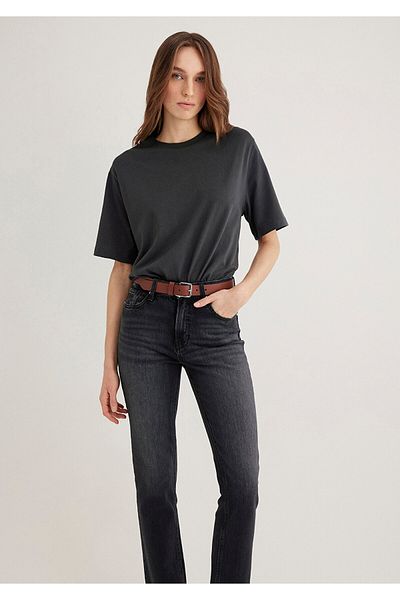 Mavi Anthracite Basic T-Shirt Oversize / Wide Cut 1613299 -70087