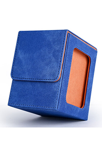 Choice صندوق بطاقات أزرق برتقالي مع نافذة عرض، صندوق تخزين بطاقات التداول، يم...