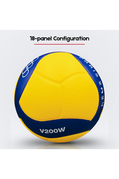 MIKASA Size 5 Volleyball | Innovative 8-panel Design | High-quality Performance Ball | Blue/yellow