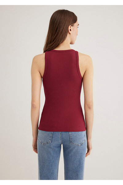 Mavi Halter Yaka Bordo Basic Atlet Slim Fit / Dar Kesim 1612462-70430