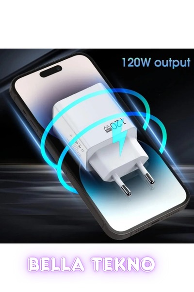 Bella 120 Watt Turbo Hızlı Şarj Xiaomi Redmi Uyumlu Turbo Hızlı Şarj Cihazı 120W Şarz Aleti teknoşık