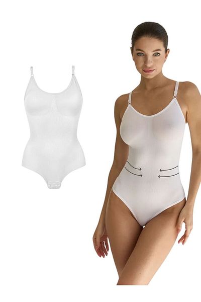 MİSTİRİK Corset Push Up Culoare Albă Eficientă 5