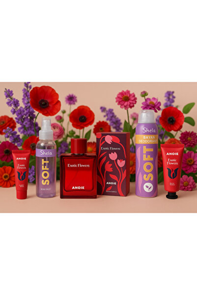Angie Exotic Flowers 100ml Edp 5li Kadın Parfüm Seti