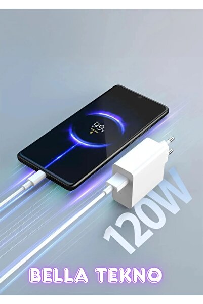 Bella 120 Watt Turbo Hızlı Şarj Xiaomi Redmi Uyumlu Turbo Hızlı Şarj Cihazı 120W Şarz Aleti teknoşık