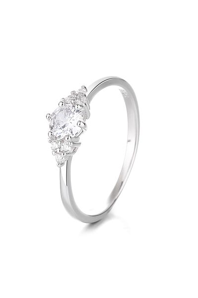 delis Inel Argint 925, Jw1334, Model Elegant Cu Piatra, Placat Cu Rodiu