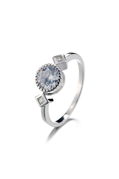 delis Inel Argint 925, Jw1355, Model Elegant Cu Pietre, Placat Cu Rodiu