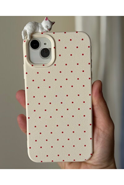 FİŞNEİLETİŞİM İPHONE 13/14 UYUMLU DERİ GÖRÜNÜMLÜ 3D KEDİCİK DETAYLI KILIF